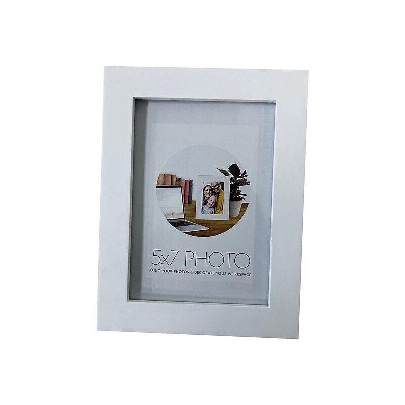 Enchante 5" x 7" MDF Picture Frame, White (ST7H1757 WHT) image 1