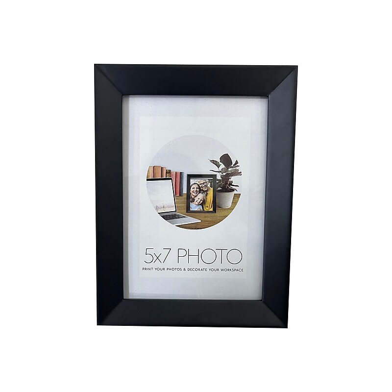 Enchante 5" x 7" Wood Picture Frame, Black (ST7H1657 BLK) image 1