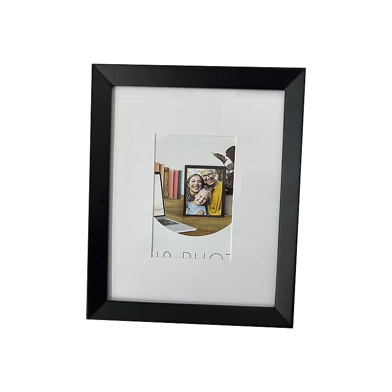 Enchante 8" x 10" Wood Picture Frame, Black (ST7H1680 BLK) image 1