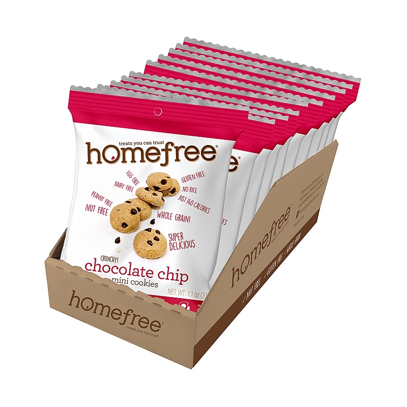 HomeFree Gluten Free Mini Chocolate Chip Cookies, 1.1 oz., 10/Pack (307-00360) image 1
