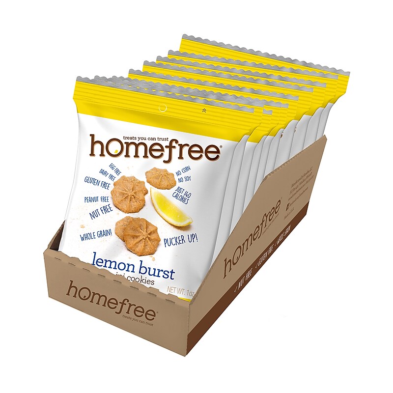 HomeFree Gluten Free Mini Lemon Burst Cookies, 1.1 oz., 10/Pack (307-00361) image 1