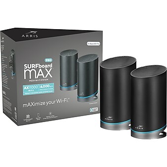 Arris SURFboard mAX Pro AX11000 Tri Band WiFi 5 Gaming Router, Black (W133)