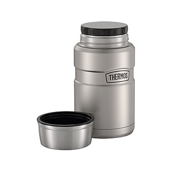 Thermos King Food Jar, Black/Silver, 24 Oz. (SK3020MSDB4)