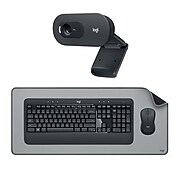 Logitech Desktop Upgrade Bundle, MK540 Mouse & Keyboard, C505 Webcam & Studio Desk Pad (LOGI-DM2-VB)