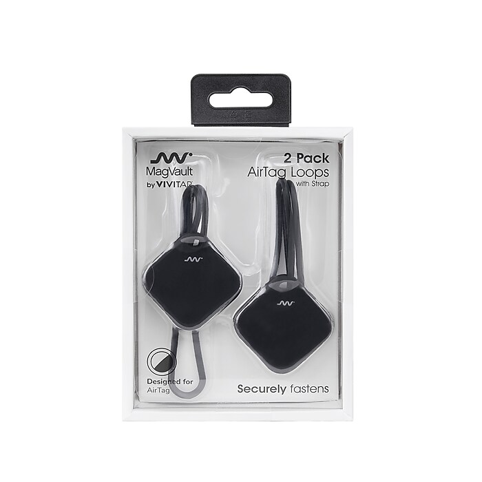 Vivitar MagVault AirTag Loop with Strap, Assorted Colors, 2/Pack