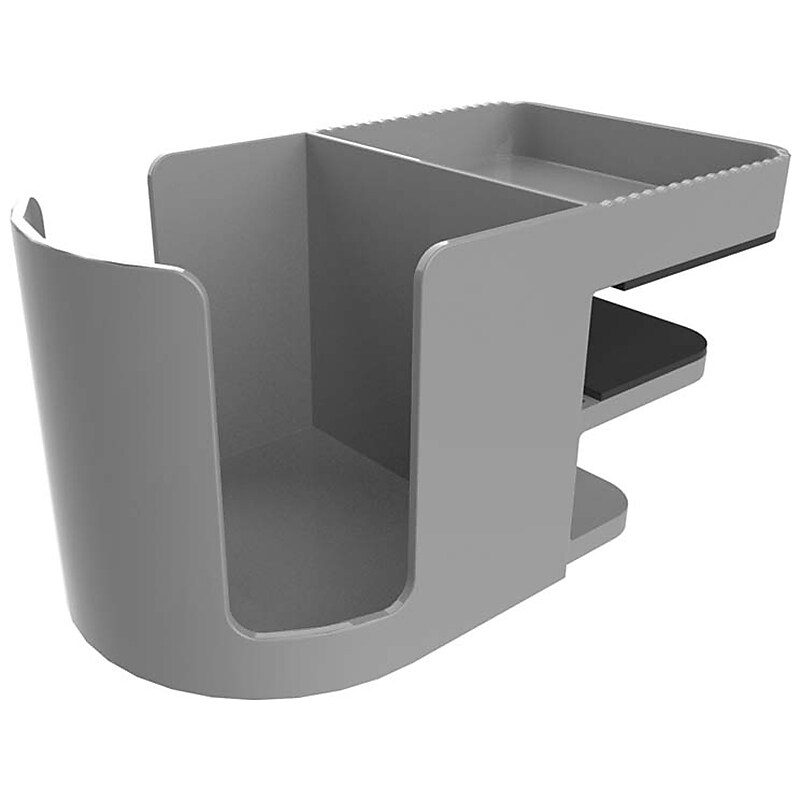Deflect-O Standing Desk Plastic Cup Holder Organizer, Gray (400000) image 1