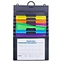 Smead 6 Pocket Cascading Poly Letter Size Wall Organizer, Gray/Bright Pockets (92060)~#|#~sp173280562_sc7