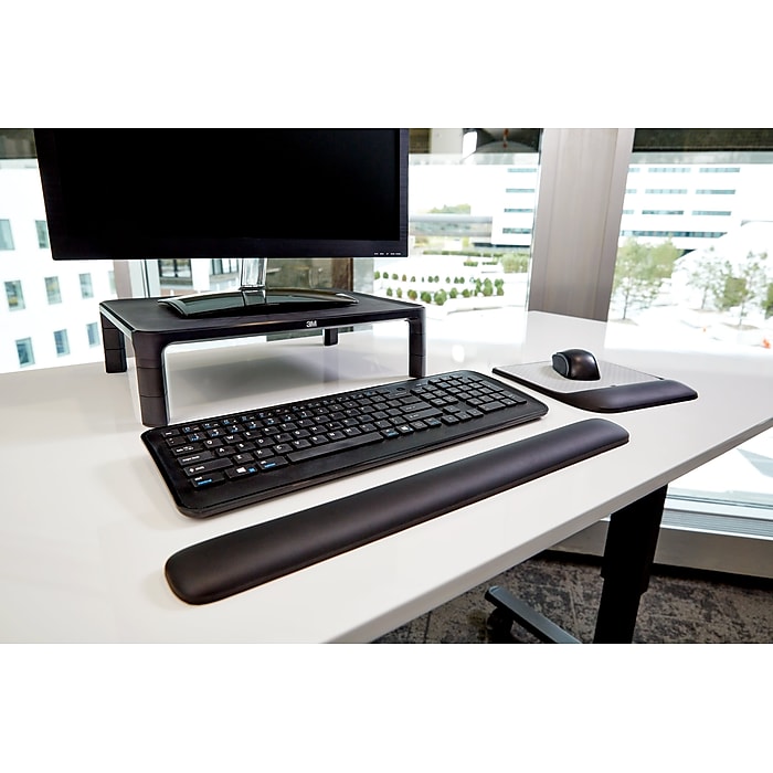 3M Gel Wrist Rest for Keyboards, Black, Soothing Gel Technology for Comfort and Support (WR85B) | Staples 3M Gel Wrist Rest for Keyboards, Black, Soothing Gel Technology for Comfort and Support (WR85B) | Staples