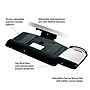 3M Knob Adjust Keyboard Tray, 26.75" x 10.5" Adjustable Platform, 17.75" Track, Black, Wrist Rest and Mouse Pad (AKT80LE)~#|#~sp173281777_sc7