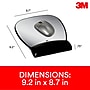 3M™ Precise Vertex Mouse Pad with Gel Wrist Rest, Non-Skid Base, Black/Silver (MW310LE)~#|#~sp173281812_sc7