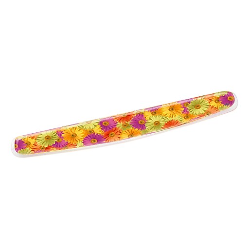 3M™ Gel Wrist Rest for Keyboards, Daisy Design, Easy to Clean Cover
