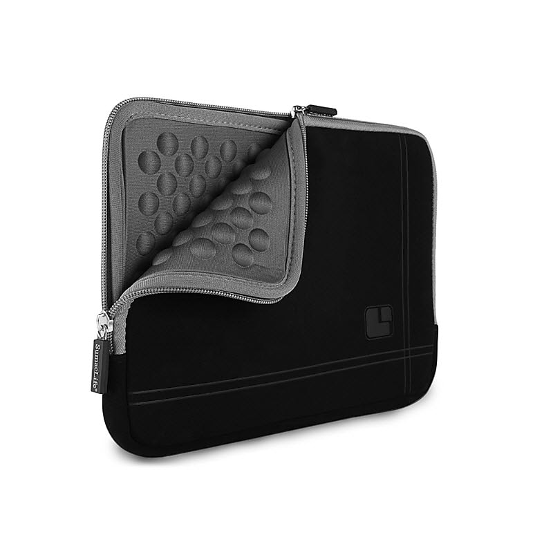 SumacLife 13" Laptop Sleeve, Black/Gray (NbkLea679) image 1