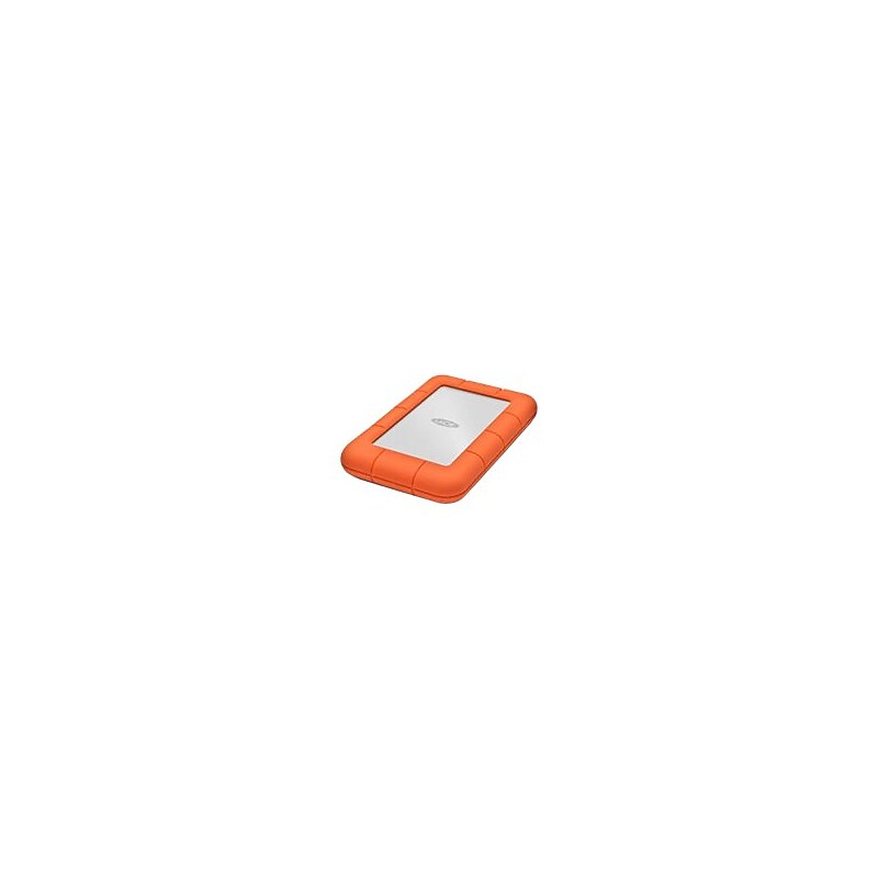 LaCie Rugged Mini 5TB External USB 3.0 Portable Hard Drive, Silver/Orange (STJJ5000400) image 1