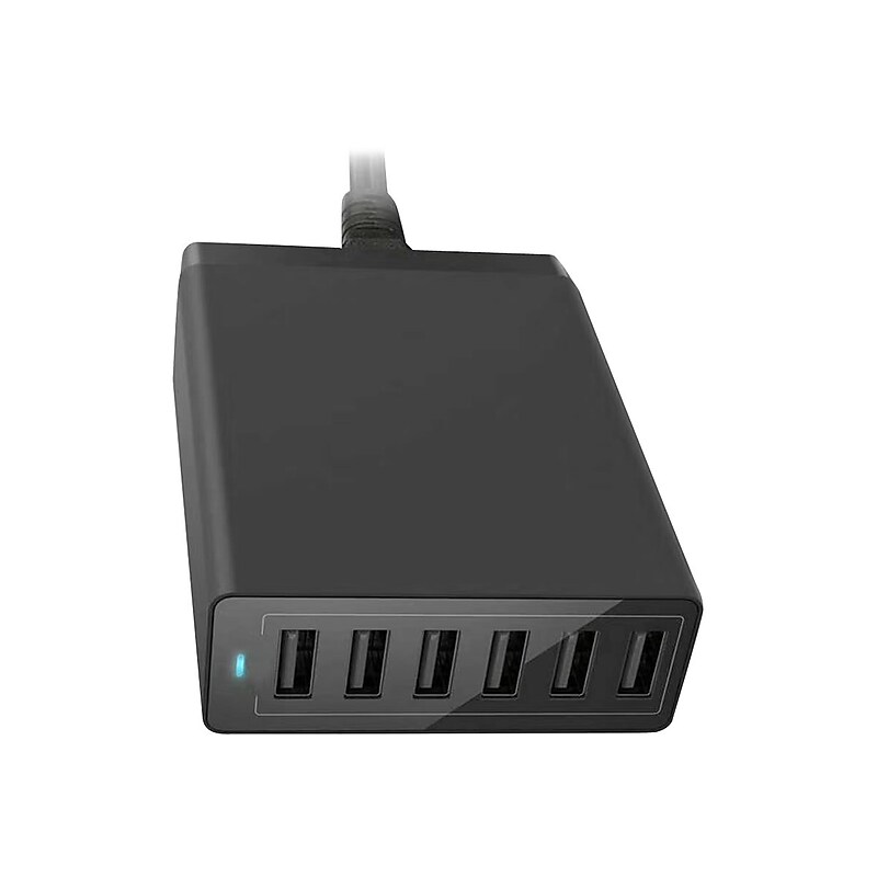 4XEM USB Charging Kit/Bundle for Phone/Tablet/GPS, Black (4XPOWER6USB) image 1