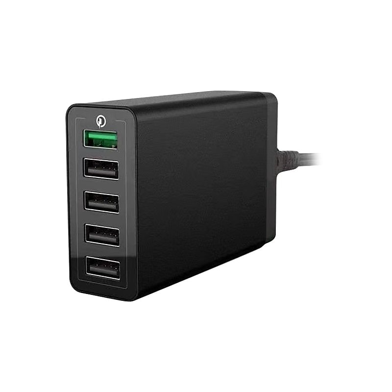 4XEM USB Charging Kit/Bundle for Phone/Tablet/GPS, Black (4XPOWER5USB) image 1