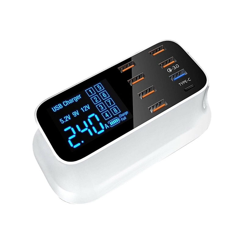 4XEM USB Charging Kit/Bundle for Most Smartphones, White (4XSMARTPWR8QC3) image 1