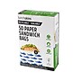 LunchSkins Shark Peel & Seal Sandwich Bag with Closure Strip, White/Blue, 50/Box (854735005904)~#|#~sp173362765_sc7