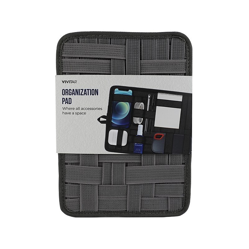 Vivitar Cable Organization Pad, Gray (QUB4003GRYT3524) image 1