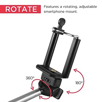 Ematic Extendable Selfie Stick with Bluetooth Shutter Release (ESST304)