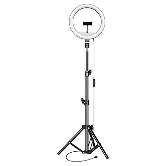 Supersonic PRO Live Stream 12-Inch LED Selfie RGB Ring Light with Floor Stand (SC-2230RGB)