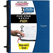 Mead Five Star Flex 3-Subject Notebook, 8.5" x 11", College Ruled, 120 Sheets, Assorted Colors (08126)