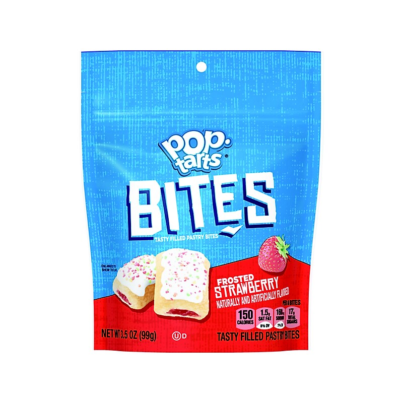 Kellogg's Pop-Tarts Bites Frosted Strawberry Toaster Pastries, 3.5 oz., 6/Carton (KEE25069) image 1