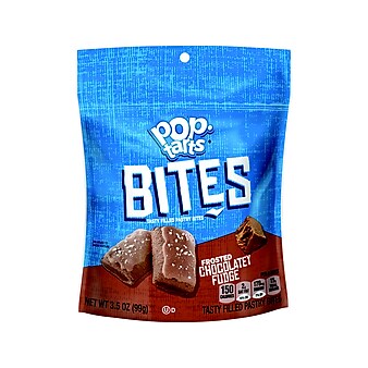 Kellogg's Pop-Tarts Bites Frosted Chocolatey Fudge Toaster Pastries, 3.5 oz., 6/Carton (KEE25073)