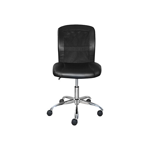 Serta Essentials Armless Ergonomic Bonded Leather/Mesh Swivel Task
