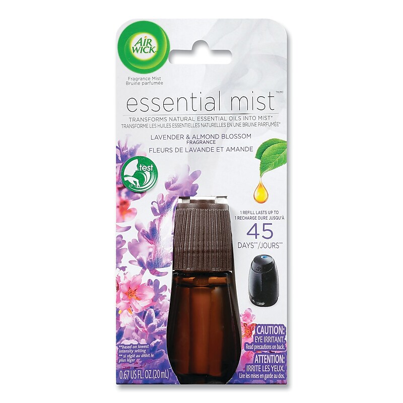 Air Wick Essential Mist Refill, Lavender and Almond Blossom, 0.67 oz Bottle (623389855200) image 1