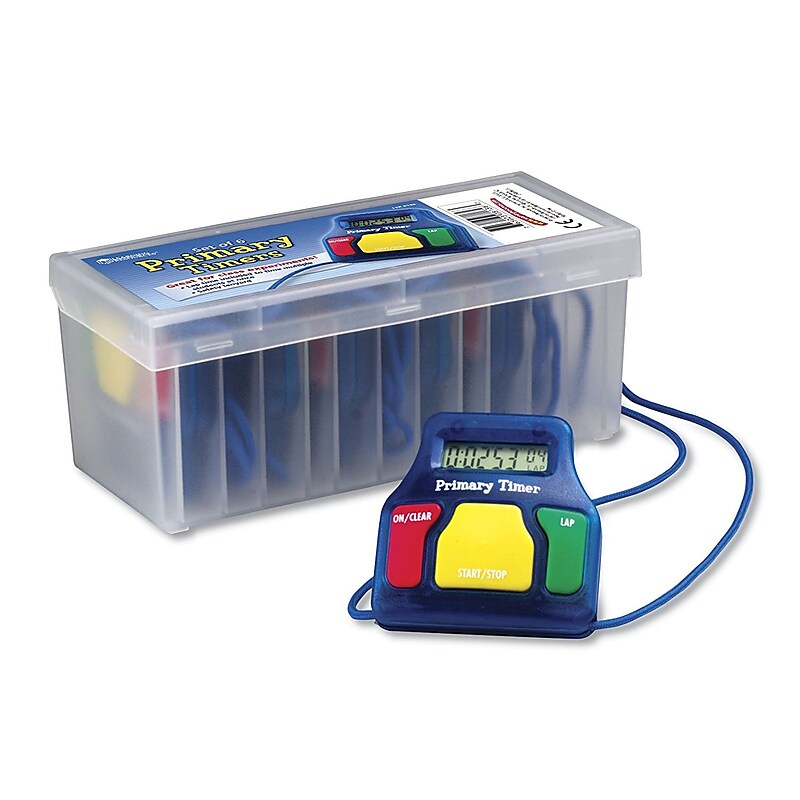 Learning Resources Primary Timers Digital Timer, Blue, 6/Pack (LER8136) image 1