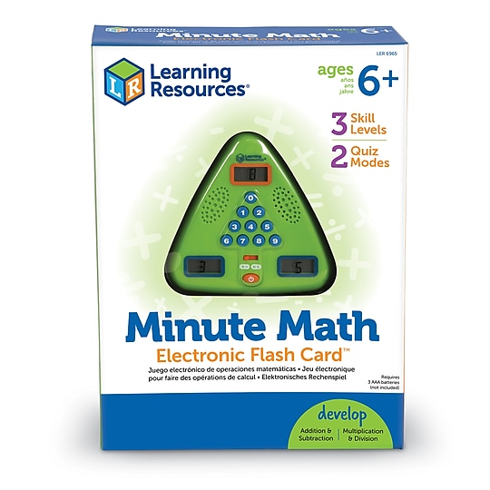 Learning Resources Minute Math Electronic Flash Card, Grade 1 - 3 (LER6965)~#|#~sp174079948_sc7