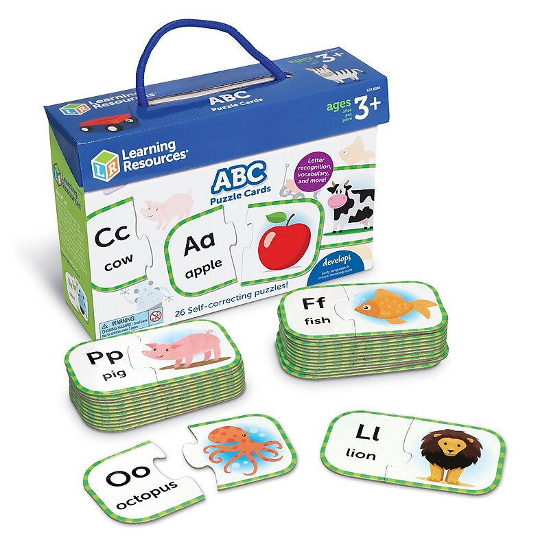 Learning Resources ABC Puzzle Cards Self Correcting Puzzles (LER6085) image 1