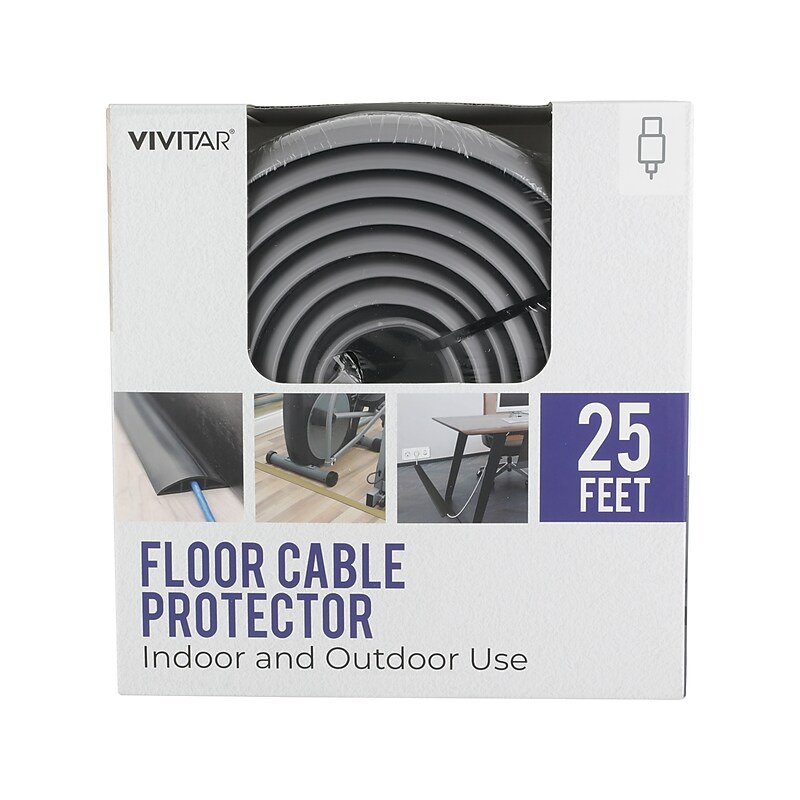 Vivitar 25' Floor Cable Protector, Gray (QUB4002GRYT3524) image 1