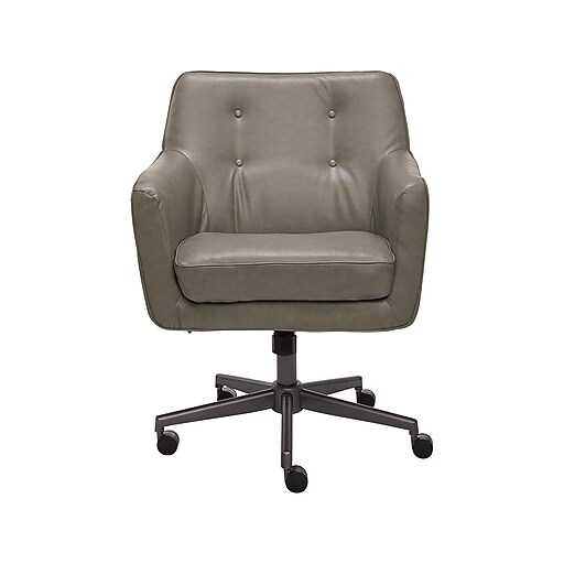 Serta Style Ashland Faux Leather Swivel Computer and Desk Chair, Gray