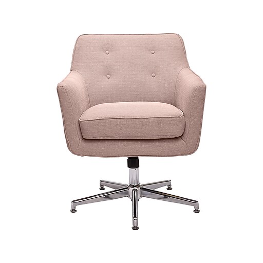Serta Style Ashland Fabric Swivel Computer and Desk Chair, Blush Pink