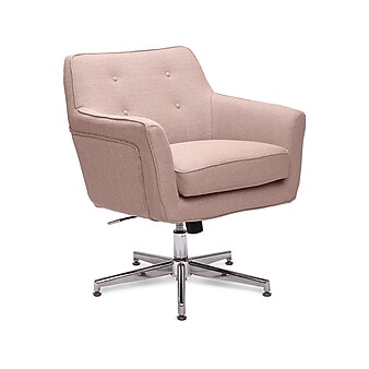 Serta Style Ashland Fabric Swivel Computer and Desk Chair, Blush Pink (47140C)