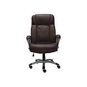 Serta Big and Tall Ergonomic Faux Leather Swivel Executive Chair, Chestnut (43675A)