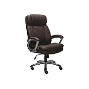 Serta Big and Tall Ergonomic Faux Leather Swivel Executive Chair, Chestnut (43675A)
