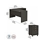 Bush Business Furniture Echo 60"W L Shaped Bow Front Desk with Mobile File Cabinet, Charcoal Maple (ECH007CM)~#|#~sp174239455_sc7