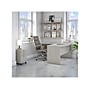 Bush Business Furniture Echo 60"W L Shaped Bow Front Desk with Mobile File Cabinet, Gray Sand (ECH007GS)~#|#~sp174239481_sc7