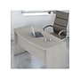 Bush Business Furniture Echo 60"W L Shaped Bow Front Desk with Mobile File Cabinet, Gray Sand (ECH007GS)~#|#~sp174239482_sc7