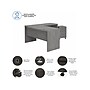 Bush Business Furniture Echo 60"W L Shaped Bow Front Desk with Mobile File Cabinet, Modern Gray (ECH007MG)~#|#~sp174239508_sc7