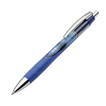 Skilcraft Vista Retractable Rollerball Pens, Medium Point, Blue Ink, Dozen (7520015068502)