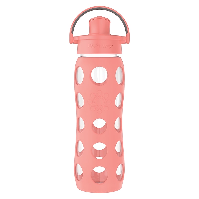 Lifefactory Glass Water Bottle, 22 oz., Cantaloupe (LIFLG4321MCA4) image 1