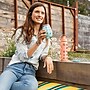Lifefactory Glass Water Bottle, 22 oz., Cantaloupe (LIFLG4321MCA4)~#|#~sp174246516_sc7
