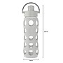 Lifefactory Glass Water Bottle, 22 oz., Cool Gray (LIFLG4321MCG4)~#|#~sp174246525_sc7