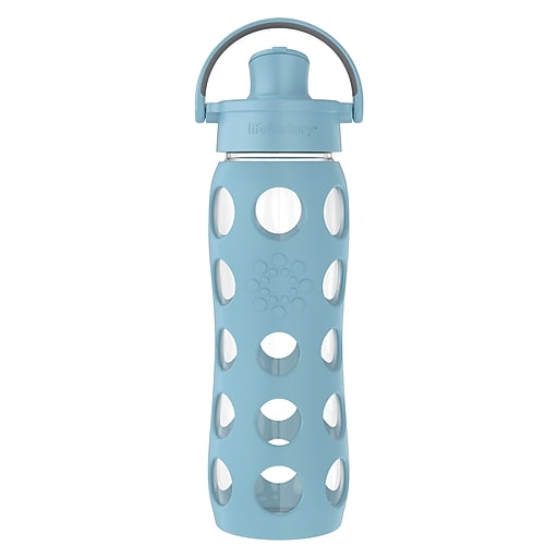 Lifefactory Glass Water Bottle, 22 oz., Denim (LIFLG4321MDE4