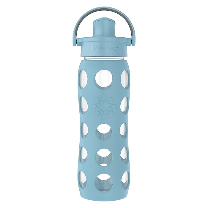 Lifefactory Glass Water Bottle, 22 oz., Denim (LIFLG4321MDE4