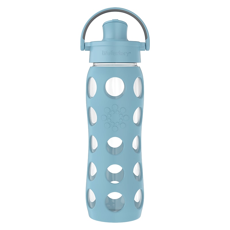 Lifefactory Glass Water Bottle, 22 oz., Denim (LIFLG4321MDE4) image 1