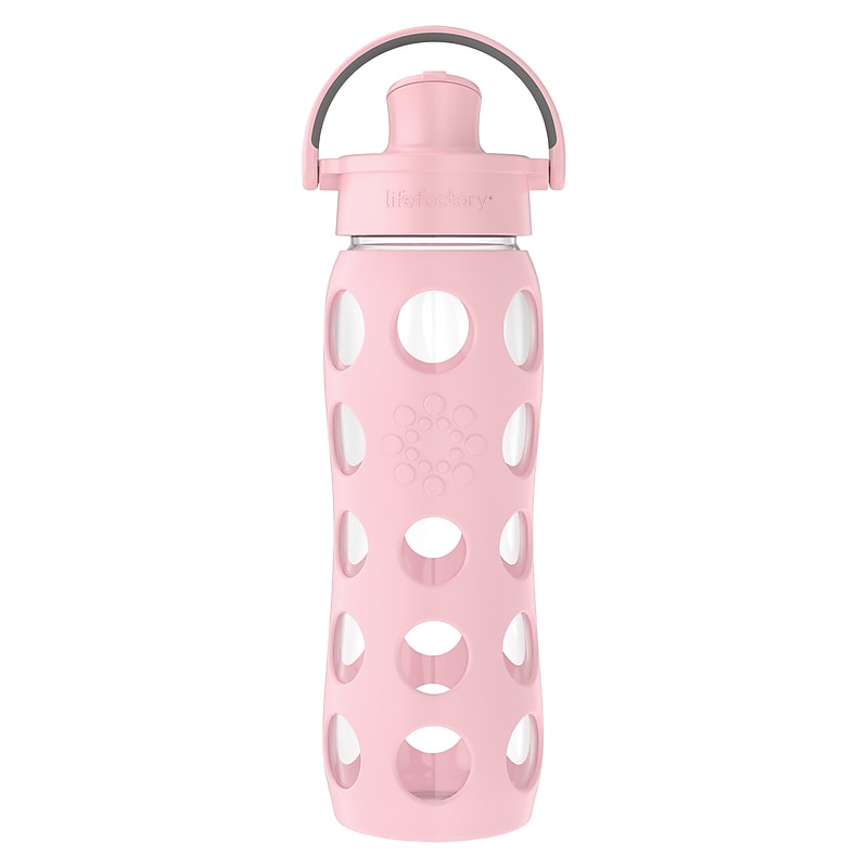 Lifefactory Glass Water Bottle, 22 oz., Desert Rose (LIFLG4321MDR4) image 1